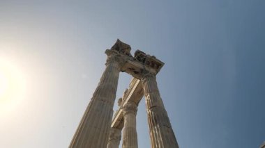 Pergamon ancient city - 4k image of the Pergamon ancient city in Izmir Bergama