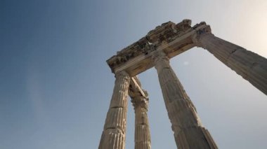 Pergamon ancient city - 4k image of the Pergamon ancient city in Izmir Bergama