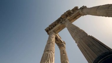 Pergamon ancient city - 4k image of the Pergamon ancient city in Izmir Bergama