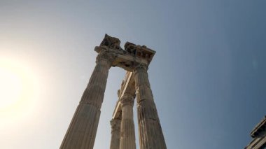 Pergamon ancient city - 4k image of the Pergamon ancient city in Izmir Bergama