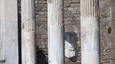 Pergamon ancient city - 4k image of the Pergamon ancient city in Izmir Bergama