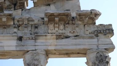 Pergamon ancient city - 4k image of the Pergamon ancient city in Izmir Bergama