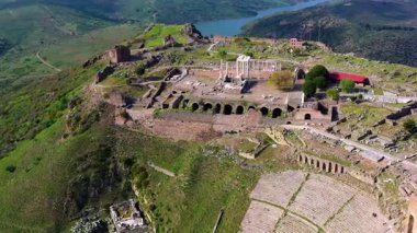 Pergamon ancient city - 4k image of the Pergamon ancient city in Izmir Bergama