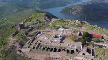 Pergamon ancient city - 4k image of the Pergamon ancient city in Izmir Bergama