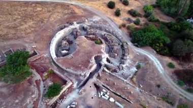 Asklepion Ancient City in Pergamon  Historical Ruins of Healing Center4K aerial and ground footage of Asklepion Ancient City in Pergamon (Bergama, Turkey)