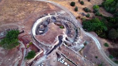 Asklepion Ancient City in Pergamon  Historical Ruins of Healing Center4K aerial and ground footage of Asklepion Ancient City in Pergamon (Bergama, Turkey)