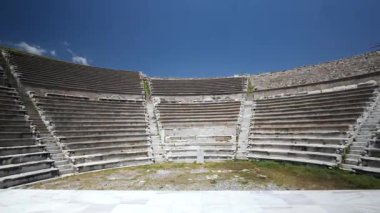 Asklepion Ancient City in Pergamon  Historical Ruins of Healing Center4K aerial and ground footage of Asklepion Ancient City in Pergamon (Bergama, Turkey)