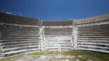 Asklepion Ancient City in Pergamon  Historical Ruins of Healing Center4K aerial and ground footage of Asklepion Ancient City in Pergamon (Bergama, Turkey)
