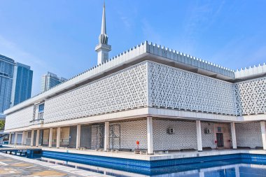 Kuala Lumpur, Malezya 'daki Mescid Negara Ulusal Camii manzarası