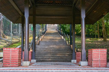 Perdana Botanik Bahçesi merdiven görünümü Kuala Lumpur, Malezya
