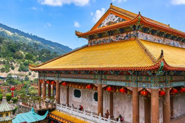 Georgetown, Malezya - 16 Şubat 2018: Kek Lok Si Tapınağı Penang