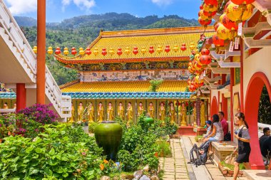 Georgetown, Malezya - 16 Şubat 2018: Kek Lok Si Tapınağı Penang