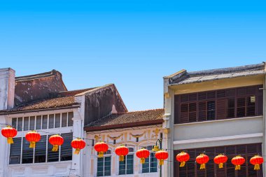 Çin yeni yılı fenerler Georgetown City, Penang Adası, Malezya