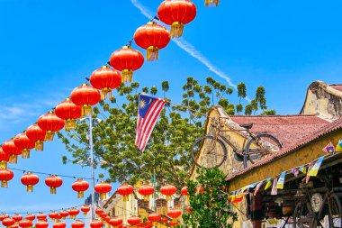 Çin yeni yılı fenerler Georgetown City, Penang Adası, Malezya