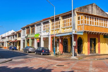 Georgetown, Malezya - 16 Şubat 2018: Görünüm Penang Adası sokakları
