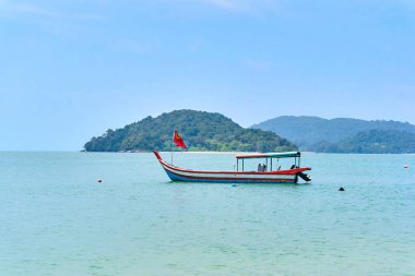 Langkawi Adası, Malezya Cenang plaj su tekne
