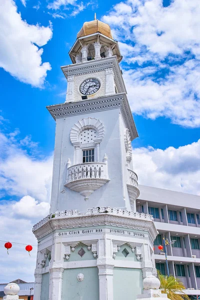 Queen Victoria Memorial Clock Tower Georgetown Penang Island Malaysia — Stock Photo, Image