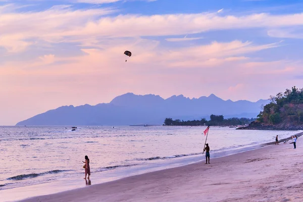 Tengah Beach Sunset Langkawi Island Malaysia — Stock Photo, Image