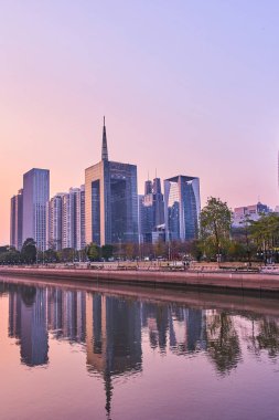 Güzel Guangzhou şehir günbatımı sahne ve manzarası görünümü, Çin