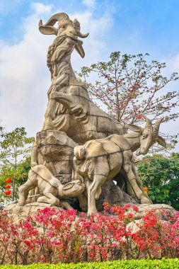 Beş keçi heykeli Yuexiu Park Guangzhou, Çin