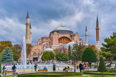 Istanbul, Türkiye - Ocrober 12, 2018: Ayasofya Camii Sultanahmet