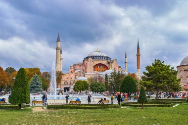 Istanbul, Türkiye - Ocrober 12, 2018: Ayasofya Camii Sultanahmet