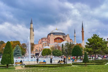 Istanbul, Türkiye - Ocrober 12, 2018: Ayasofya Camii Sultanahmet
