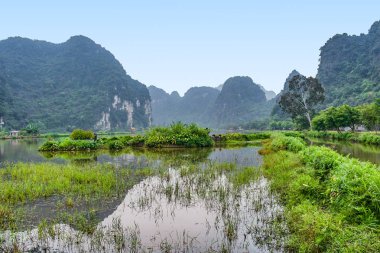 Dağlar görünümü Ninh Binh, Vietnam