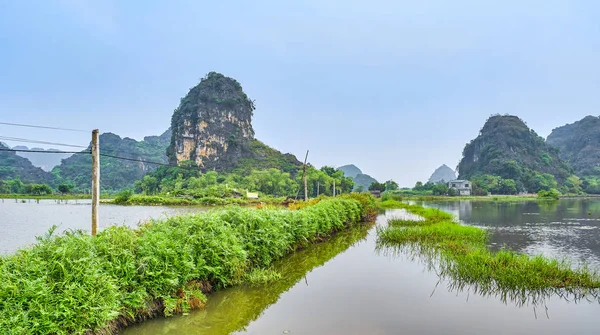 Montanhas Vista Panorâmica Ninh Binh Vietnã — Fotografia de Stock