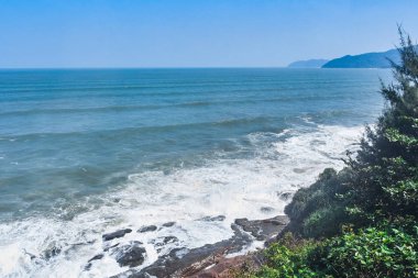 Hai Van Pass (Phu Tho) ünlü yolu doğal görünümü, Vietnam