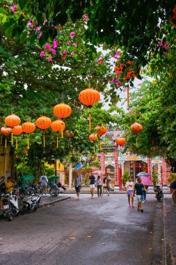 Hoi An, Vietnam - 2 Kasım 2018: şehir merkezi manzaralı