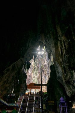 Kuala Lumpur, Malezya - 10 Kasım 2018: Batu mağaraları görünümünde