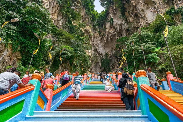 Kuala Lumpur Malásia Novembro 2018 Escadas Arco Íris Nas Cavernas — Fotografia de Stock