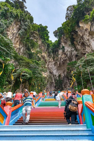 Kuala Lumpur Malásia Novembro 2018 Escadas Arco Íris Nas Cavernas — Fotografia de Stock