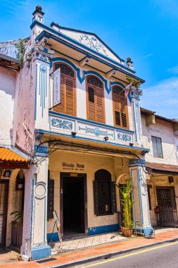 Melaka, Malezya - 13 Kasım. 2018: eski şehir Unesco miras yürüyüş