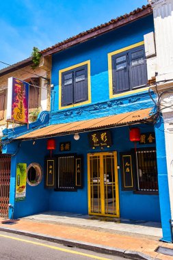 Melaka, Malezya - 13 Kasım. 2018: eski şehir Unesco miras yürüyüş