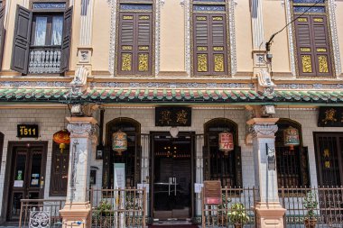 Melaka, Malezya - 13 Kasım. 2018: eski şehir Unesco miras yürüyüş