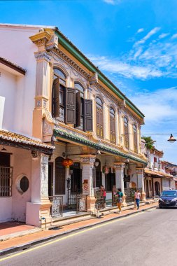 Melaka, Malezya - 13 Kasım. 2018: eski şehir Unesco miras Jonker yürüyüş