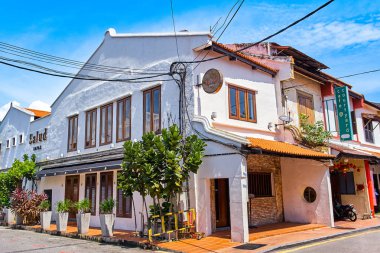 Melaka, Malezya - 13 Kasım. 2018: eski şehir Unesco miras yürüyüş