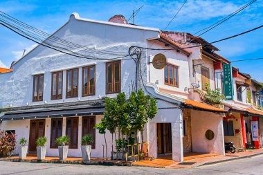 Melaka, Malezya - 13 Kasım. 2018: eski şehir Unesco miras yürüyüş