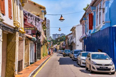 Melaka, Malezya - 13 Kasım. 2018: eski şehir Unesco miras Jonker yürüyüş