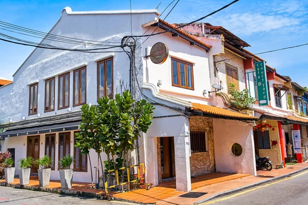 Melaka, Malezya - 13 Kasım. 2018: eski şehir Unesco miras yürüyüş