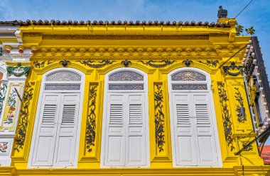 Melaka, Malezya - 13 Kasım. 2018: eski şehir Unesco miras Jonker yürüyüş