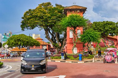 Melaka, Malezya - 13 Kasım. 2018: eski şehir Unesco miras İsa Kilisesi