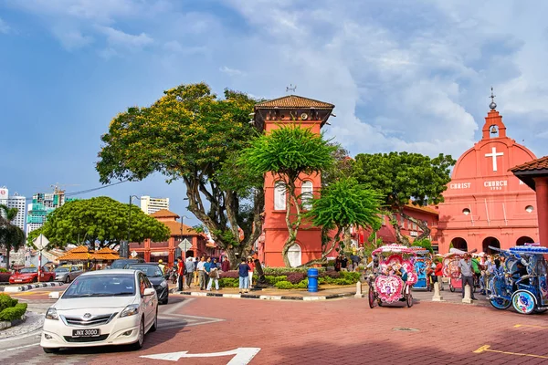 Melaka, Malezya - 13 Kasım. 2018: eski şehir Unesco miras İsa Kilisesi