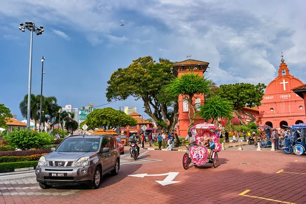Melaka, Malezya - 13 Kasım. 2018: eski şehir Unesco miras İsa Kilisesi