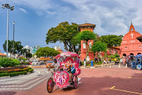 Melaka, Malezya - 13 Kasım. 2018: eski şehir Unesco miras İsa Kilisesi