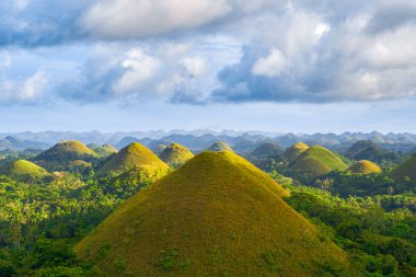 Ünlü çikolata Hills havadan görünümü, Bohol Adası, Filipinler hava
