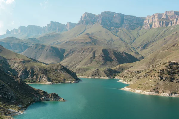 Krásné Jezero Regionu Elbrus Stock Obrázky