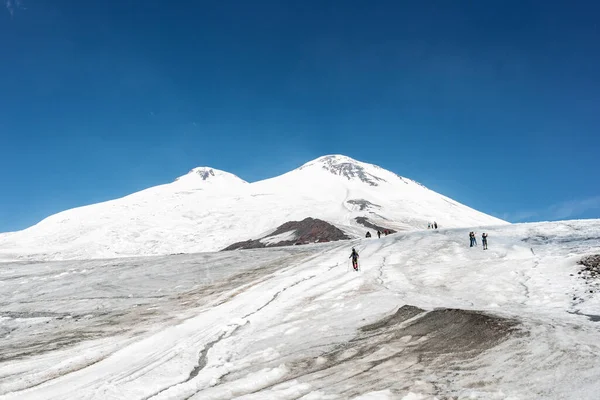 Teleférico Montaña Elbrus Cima Imagen De Stock